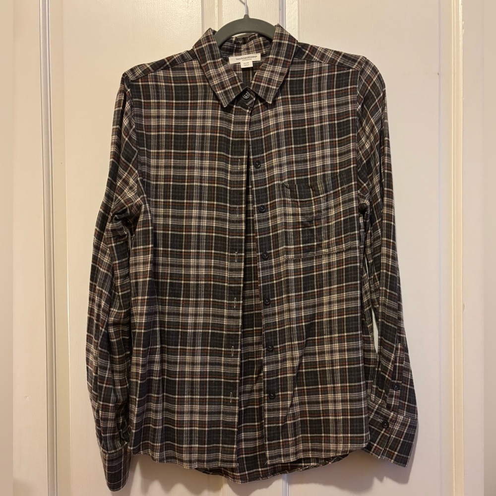 beachlunchlounge Women’s Plaid Button-Down Shirt